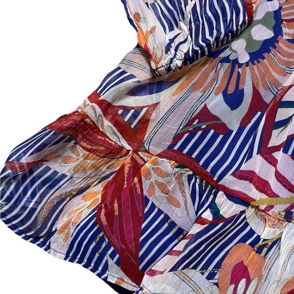 SOFT SURROUNDINGS Sheer Tory Tunic Shirt Size Medium - Picture 6 of 9